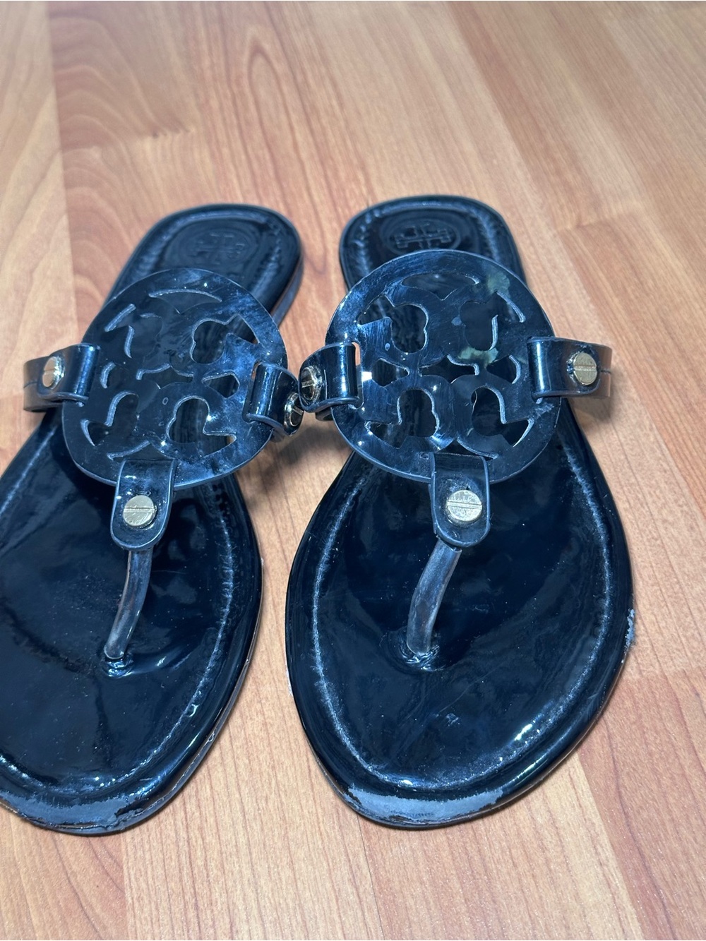 Tory burch women’s black miller sandal - Picture 2 of 5